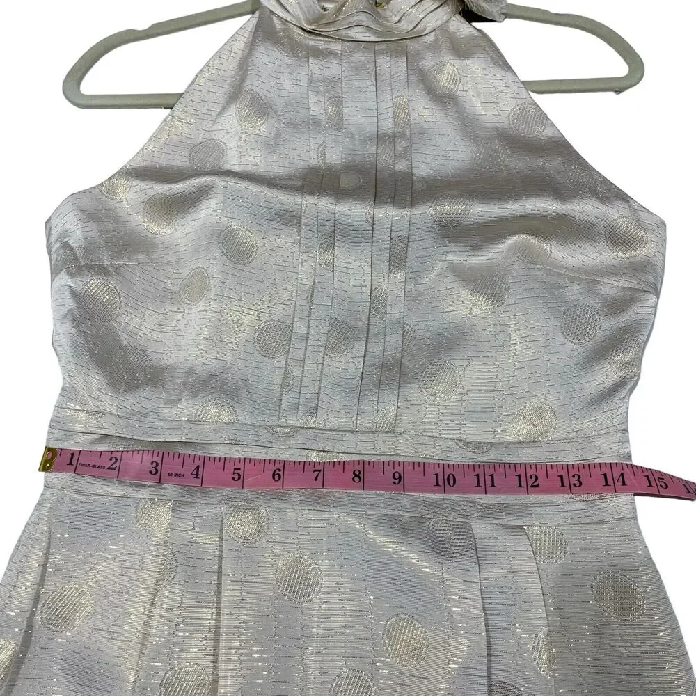 ANTONIO MELANI silk Sheath Dress Women 4 Halter Slimming Quiet Luxury Comfort - Picture 3 of 11